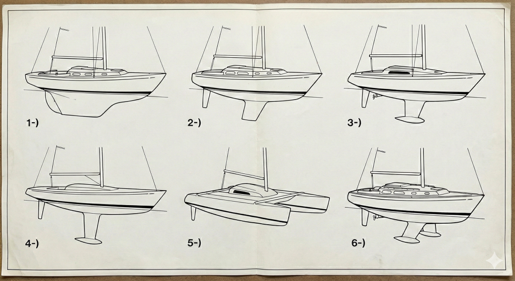 Yelkenli teknelerde salma tipleri